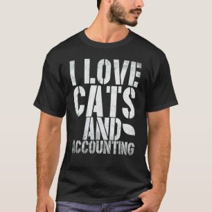 T-shirt J'aime les chats et la comptabilité Cpa Comptabili