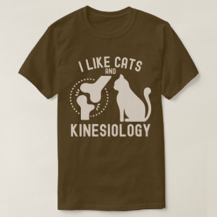 T-shirt J'aime les chats et la kinésiologie