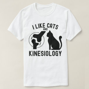 T-shirt J'aime les chats et la kinésiologie