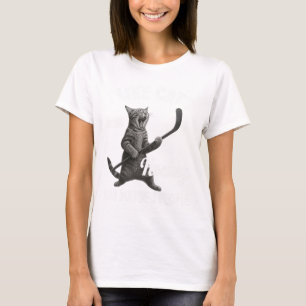 T-shirt J'Aime Les Chats Et Le Hockey Peut-être 3 Personne