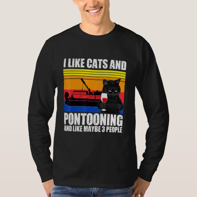 T-shirt J'Aime Les Chats Et Le Pontoise Et Peut-Être 3 Per (Devant)