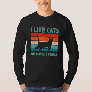T-shirt J'Aime Les Chats Et Peut-Être 3 Personnes Entraîne