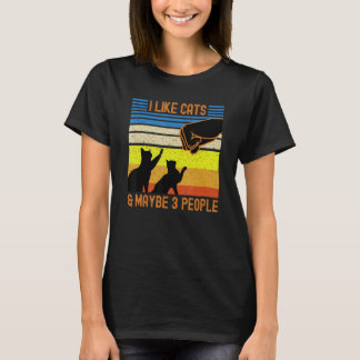 T-shirt J'aime les chats Fist Bump Bump pour chat Maman Pa