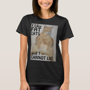 T-shirt J'Aime Les Chats Gras Et Je Ne Peux Pas Mentir ! C