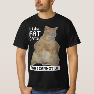 T-shirt J'aime les chats gras et je ne peux pas mourir ! T