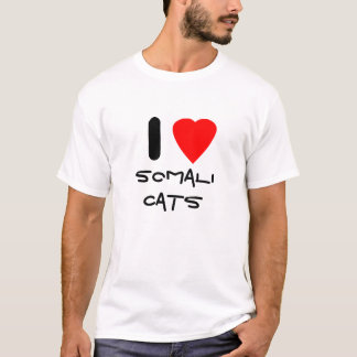 T-shirt J'aime les chats somaliens