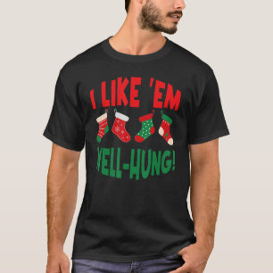 T-shirt J'aime les chaussettes de Noël bien pendues