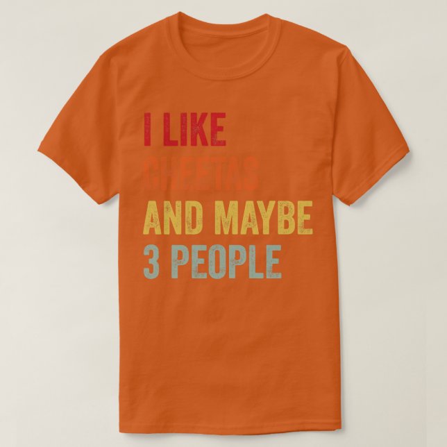 T-shirt J'Aime Les Cheetas Peut-Être 3 Personnes (Design devant)