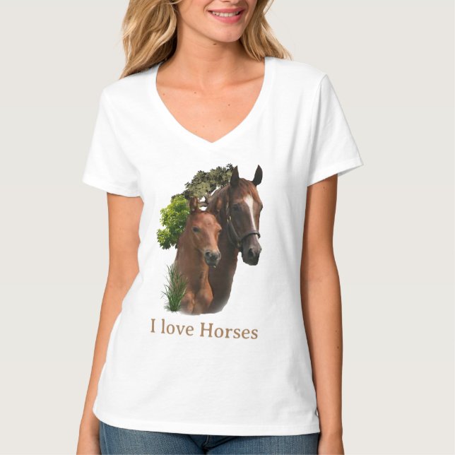 T-shirt J'aime les chevaux (Devant)