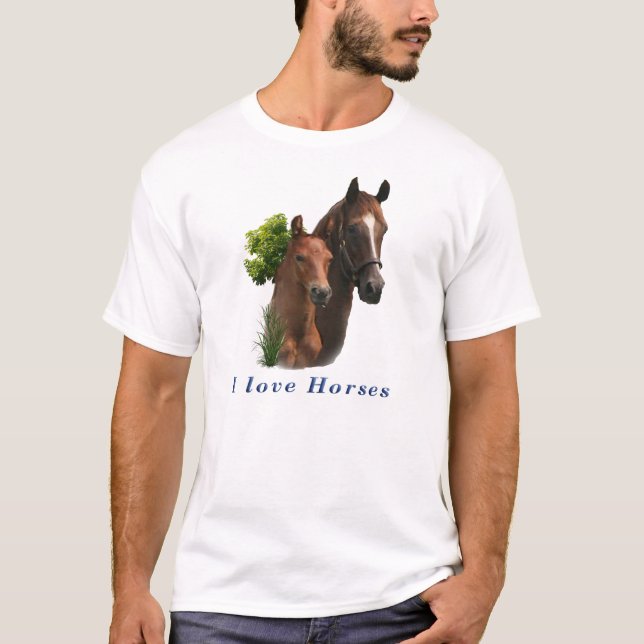 T-shirt J'aime les chevaux (Devant)