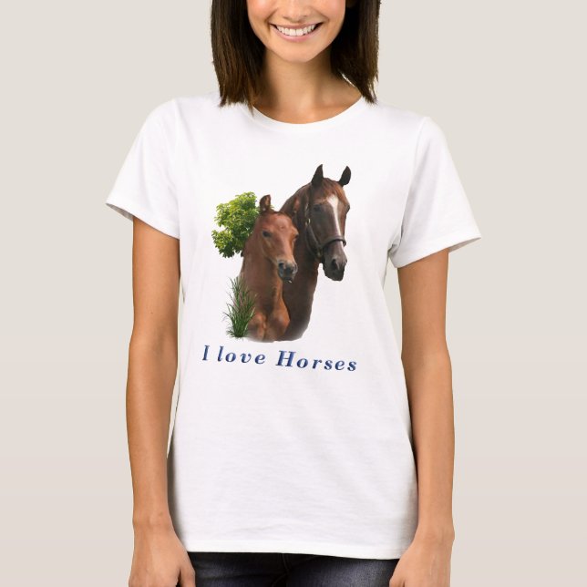 T-shirt J'aime les chevaux (Devant)