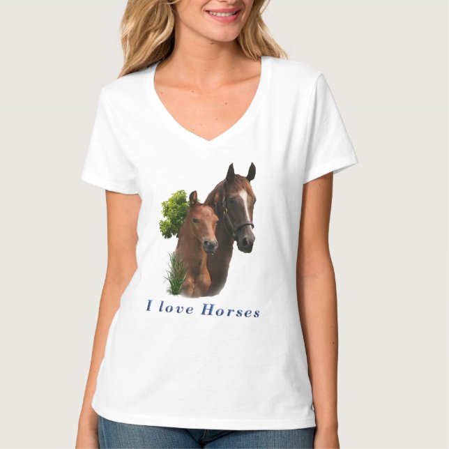 T-shirt J'aime les chevaux (Devant)