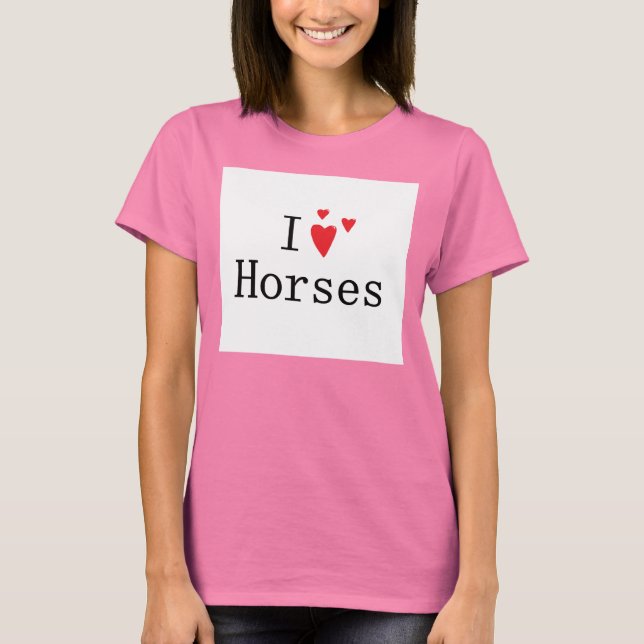T-shirt J'aime les chevaux (Devant)