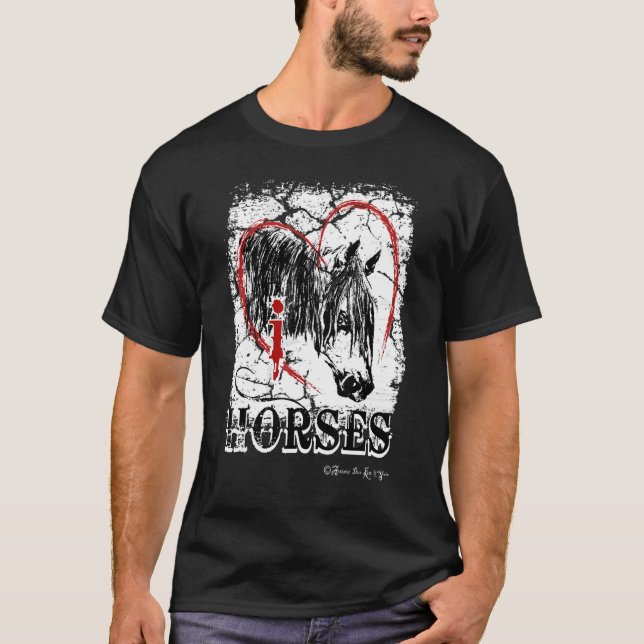 T-shirt J'aime les chevaux (Devant)