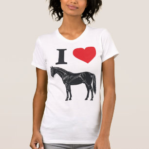 T-shirt J'aime les chevaux dessin de chemise de gravure vi