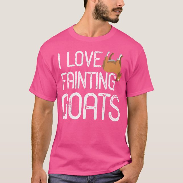 T-shirt J'aime les chèvres évanouies (Devant)