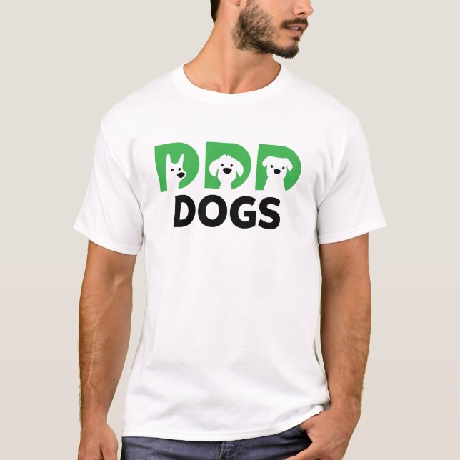T-shirt j'aime les chiens (Devant)
