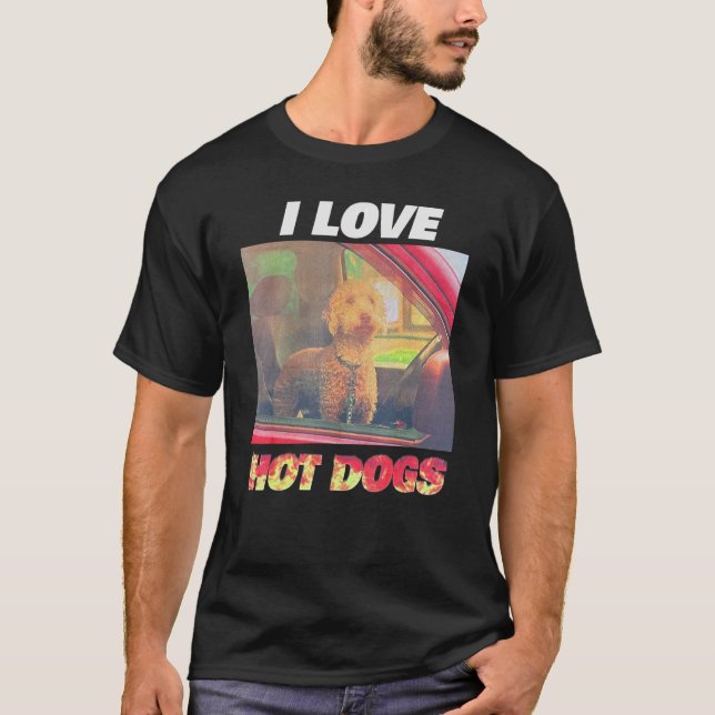 T-shirt J'aime les chiens chauds (Devant)