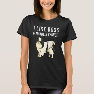 T-shirt J'Aime Les Chiens Chin Japonais Et Peut-Être 3 Per