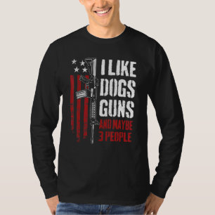 T-shirt J'Aime Les Chiens D'Armes À Feu Et Peut-Être 3 Gen