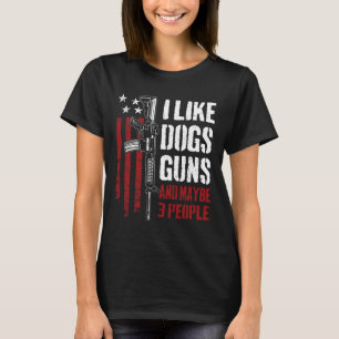 T-shirt J'aime les chiens de chasse et peut-être 3 personn