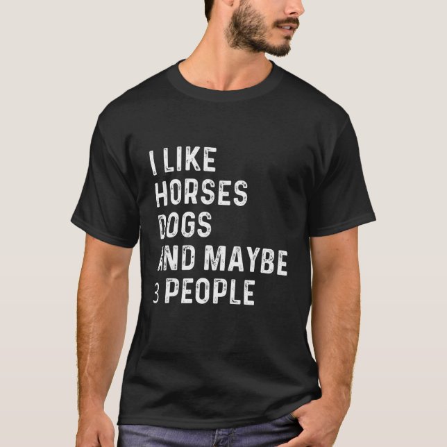 T-shirt J'Aime Les Chiens De Cheval (Devant)