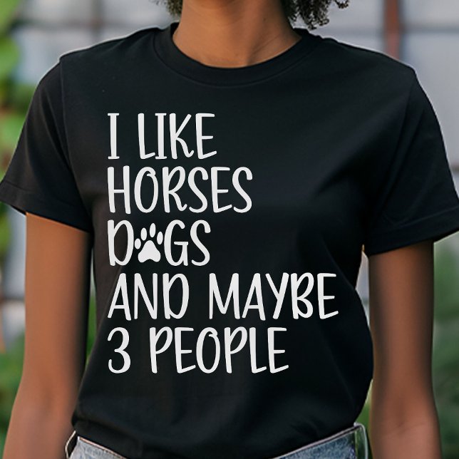 T-shirt J'Aime Les Chiens De Cheval Et Peut-Être 3 Personn (Créateur téléchargé)