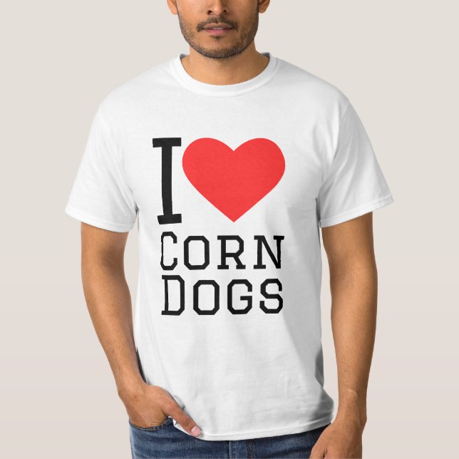 T-shirt J'aime les chiens de maïs (Devant)