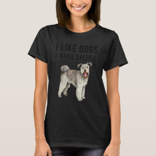 T-shirt J'Aime Les Chiens De Pumi Et Peut-Être 3 Personnes