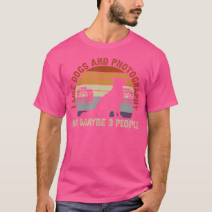 T-shirt J'aime les chiens et la photographie et peut-être