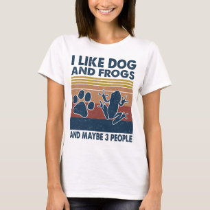 T-shirt J'aime les chiens et les grenouilles peut-être 3