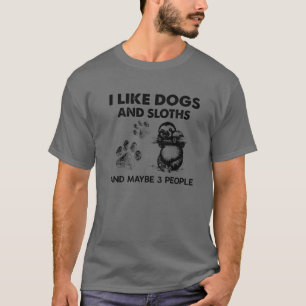 T-shirt J'Aime Les Chiens Et Les Machines À Sous Peut-Être