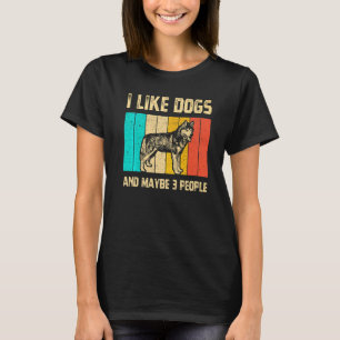 T-shirt J'Aime Les Chiens Et Peut-Être 3 Personnes Chien V