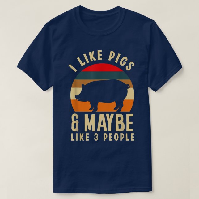 T-shirt J'Aime Les Chiens Et Peut-Être 3 Personnes Drôle C (Design devant)