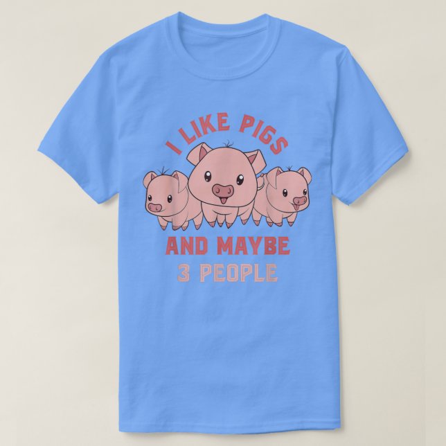 T-shirt J'Aime Les Chiens Et Peut-Être 3 Personnes Fermier (Design devant)