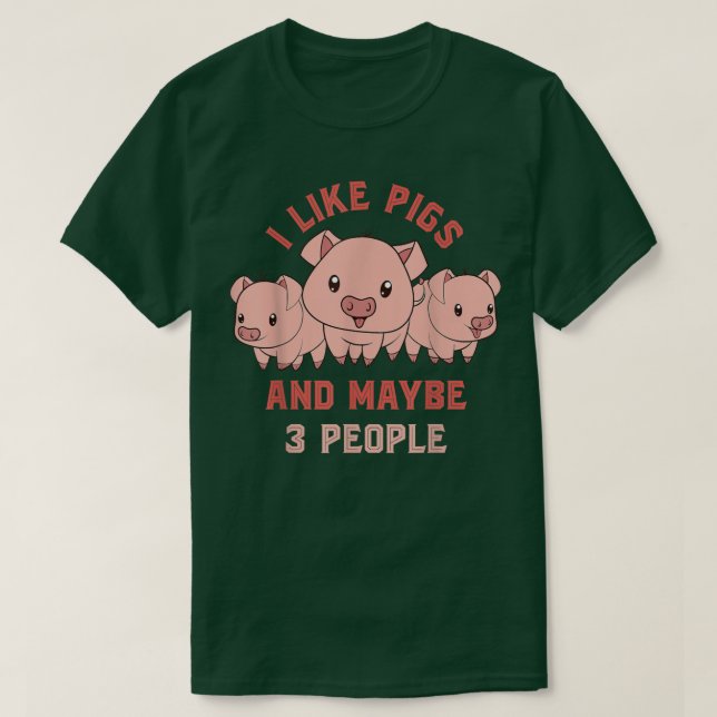 T-shirt J'Aime Les Chiens Et Peut-Être 3 Personnes Fermier (Design devant)