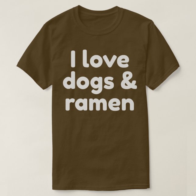 T-shirt J'Aime Les Chiens Et Ramen 294 (Design devant)