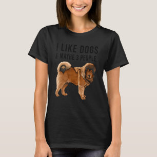 T-shirt J'Aime Les Chiens Mastiff Tibétains Et Peut-Être 3
