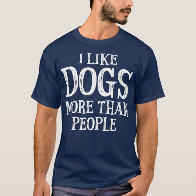 T-shirt J'Aime Les Chiens Plus Que Les Gens (Devant)