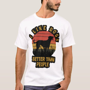 T-shirt J'aime les chiens plus que les gens