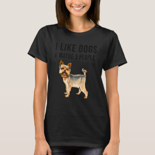 T-shirt J'Aime Les Chiens Terrier Du Yorkshire Et Peut-Êtr