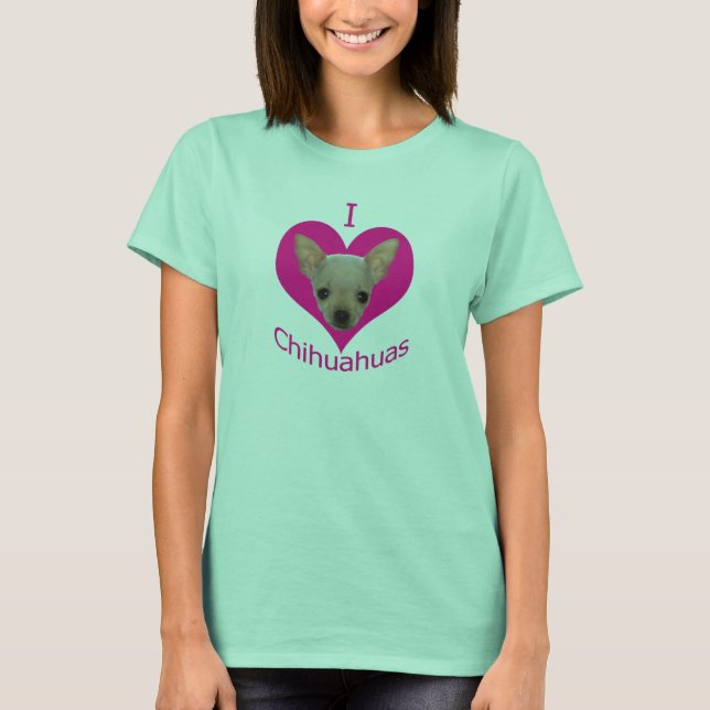 T-shirt J'aime les chihuahuas (Devant)