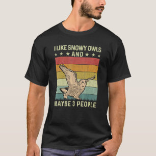 T-shirt J'Aime Les Chouettes Neiges Et Peut-Être 3 Personn