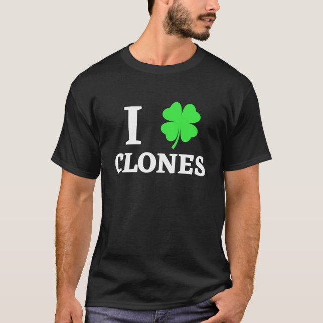 T-SHIRT J'AIME LES CLONES (Devant)