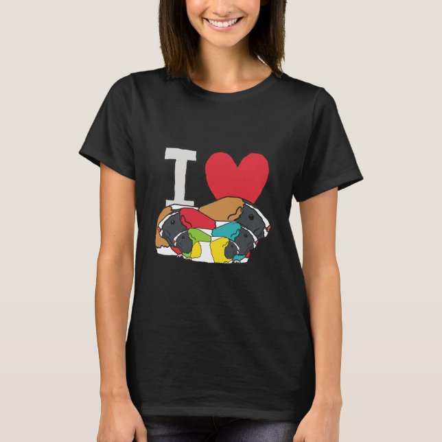 T-shirt J'aime les cochons de Guinée (Devant)