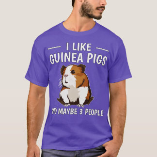 T-shirt J'Aime Les Cochons De Guinée Et Peut-Être 3 Person