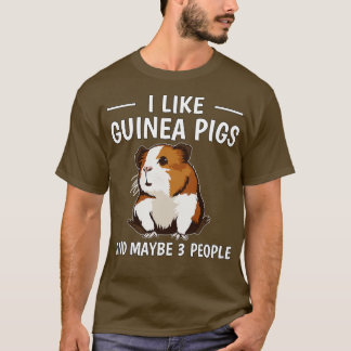 T-shirt J'Aime Les Cochons De Guinée Et Peut-Être 3 Person