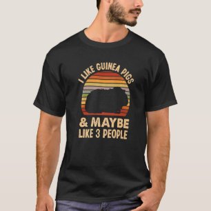 T-shirt J'Aime Les Cochons De Guinée Et Peut-Être 3 Person