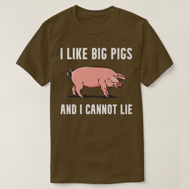 T-shirt J'Aime Les Cochons Drôle Cochon Lover Propriétaire (Design devant)