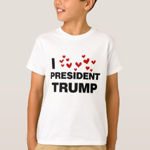 T-shirt J'aime les coeurs du président Trump